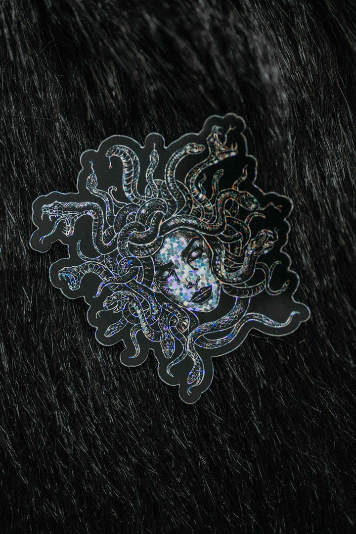Medusa Glitter Vinyl Sticker