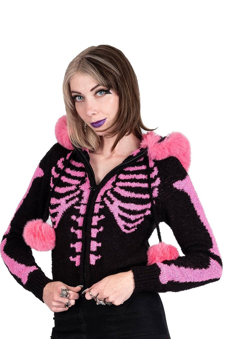 knitted skeleton cardigan