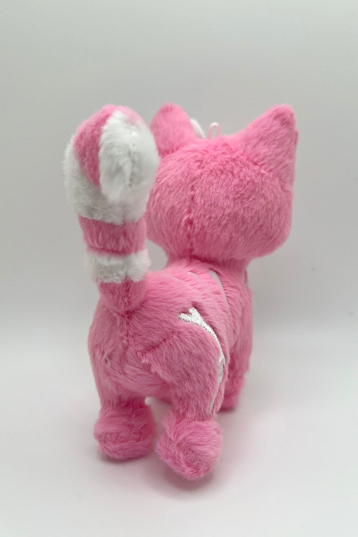 skeleton cat plush 3d keychain 