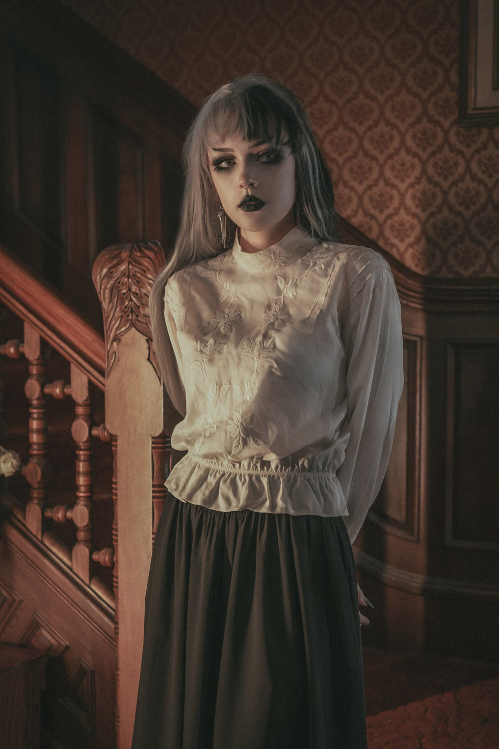 peplum gothic blouse