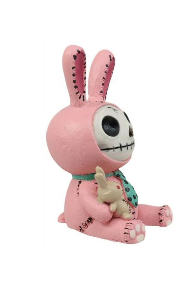 pastel goth pink rabbit statue