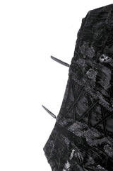 rose pattern goth dress