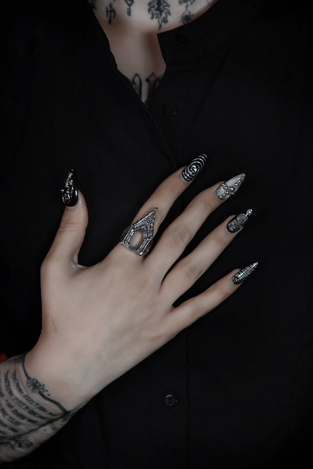 stainless steel witchy ring