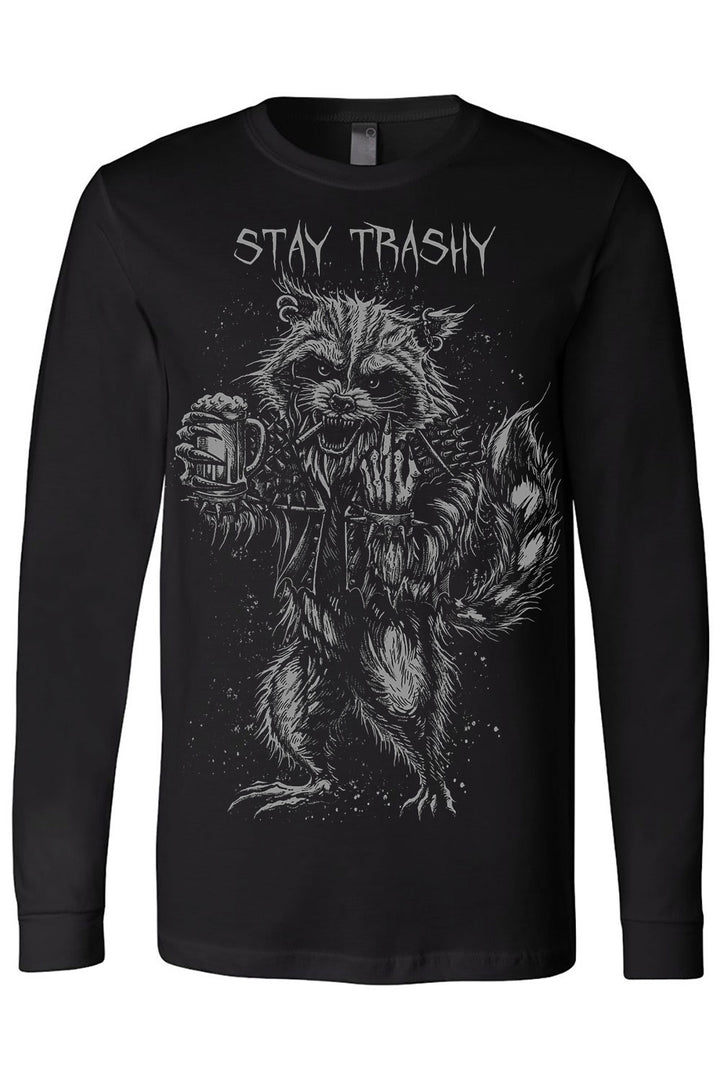 novelty meme funny goth raccoon shirt 