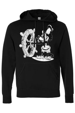 Steamboat Willie Mickey Zombie Hoodie [Zipper or Pullover]