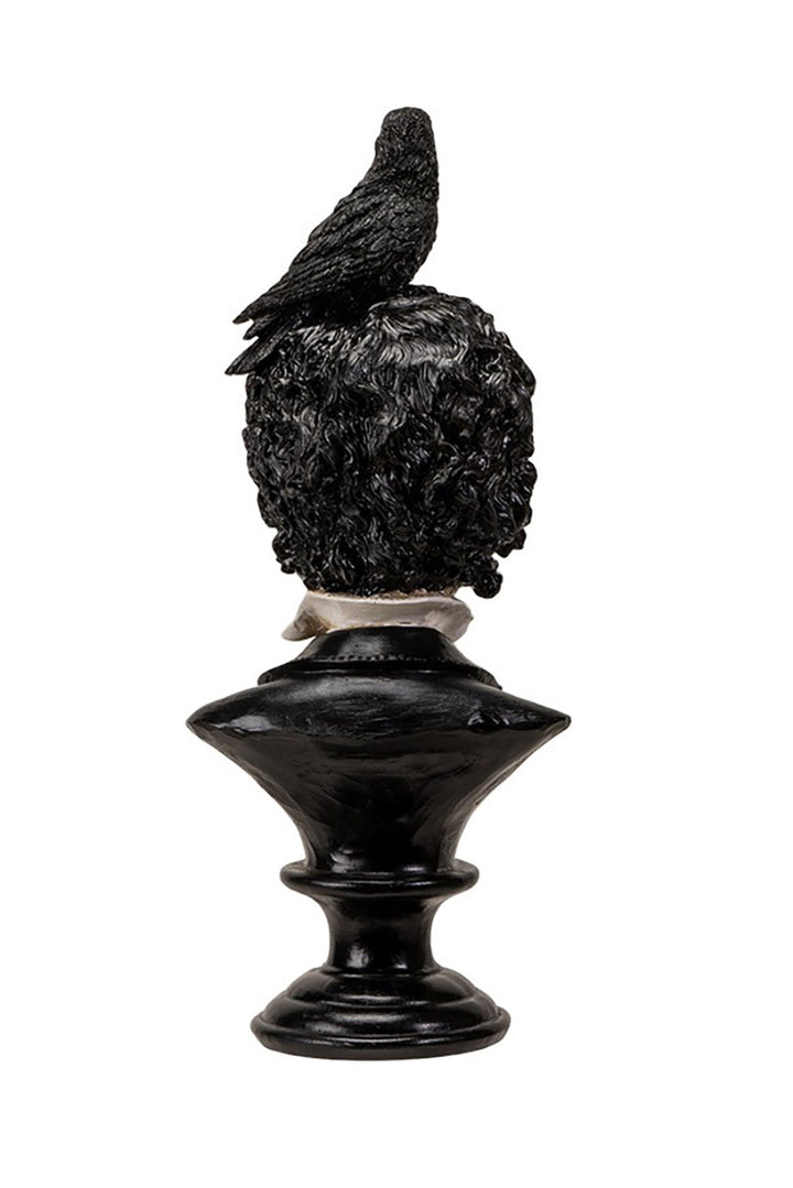 black raven edgar allan poe sculpture