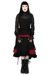 gothic vintage inspired customizable skirt with tunneling 