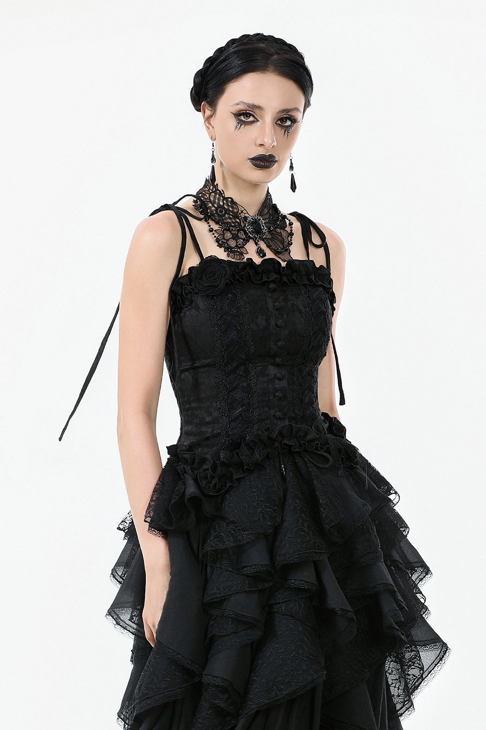 ruffled gothic tank top by dark in love