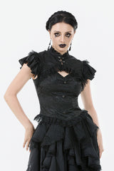 vintage goth short sleeve blouse