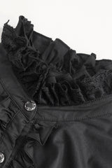 vampire gothic lace-up blouse