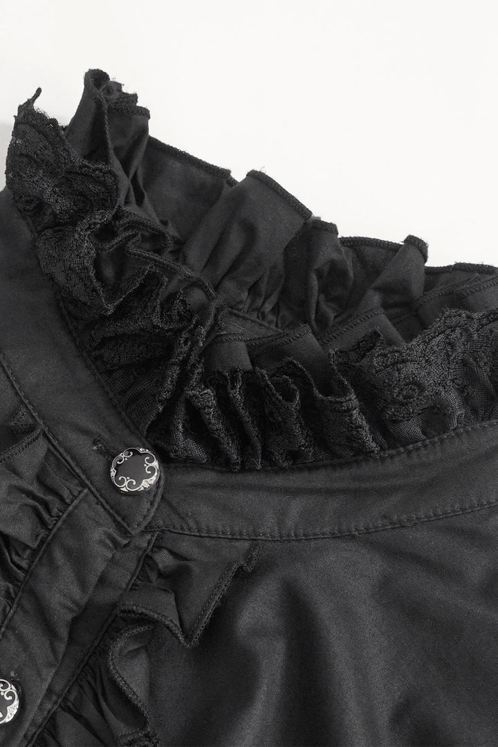 vampire gothic lace-up blouse