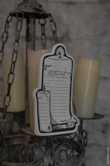 haunting gothic candle haunted mansion sticky note pad