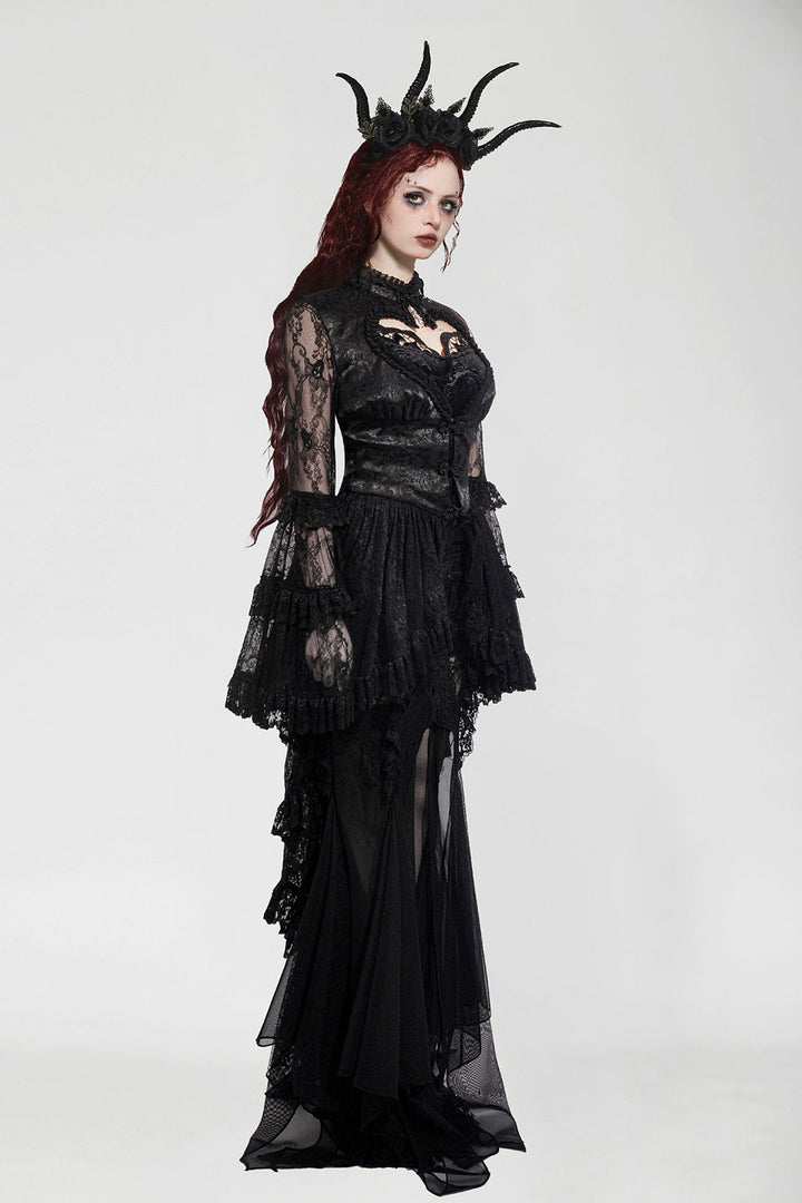 chest keyhole heart-shaped gothic royalcore duster jacket