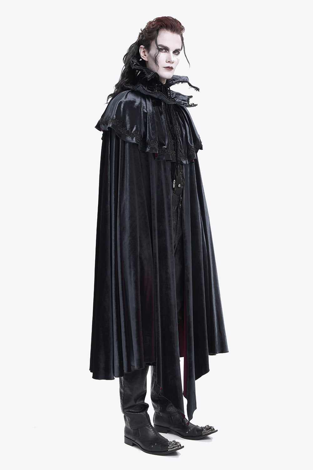 embroidered velvet cloak