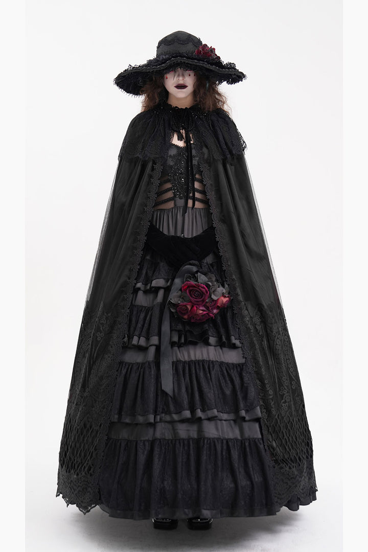 victorian goth lace cloak