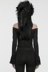 off shoulder vampire goth top