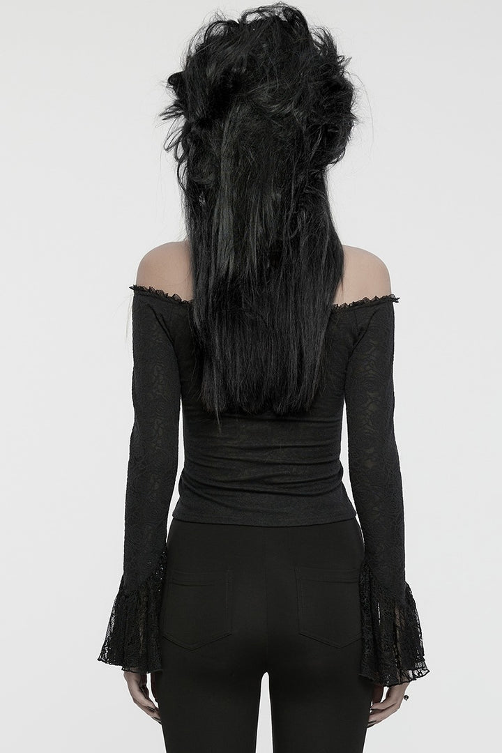 off shoulder vampire goth top