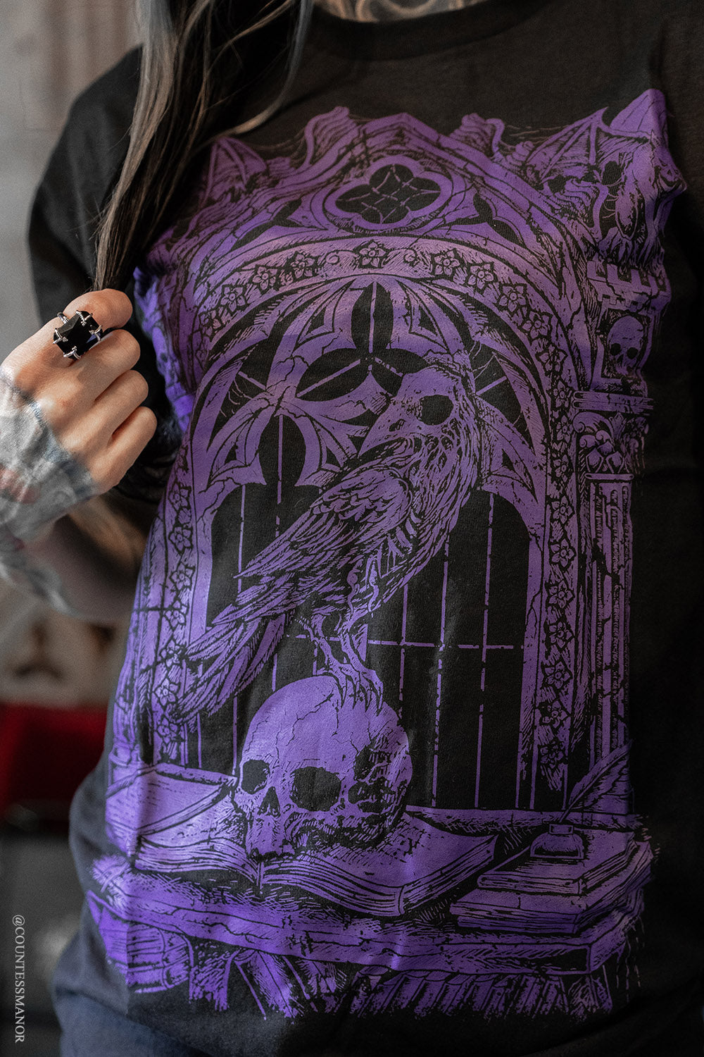 gothic crow tshirt 