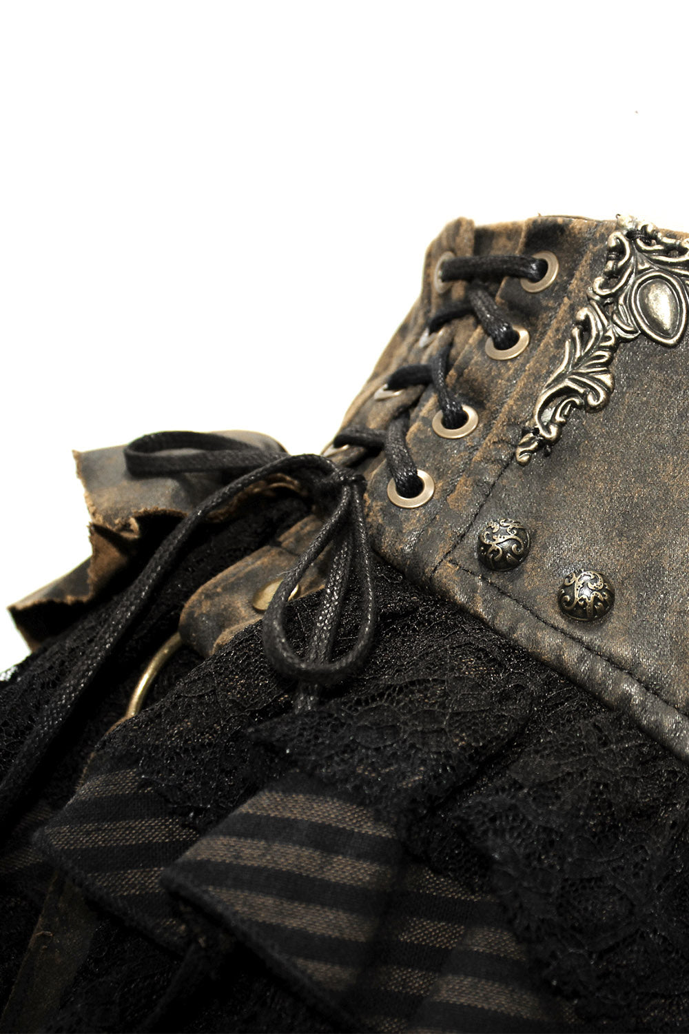 lace high-waisted short ruffled skirt