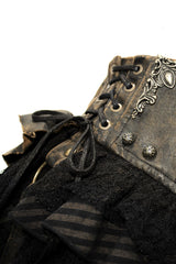 lace high-waisted short ruffled skirt