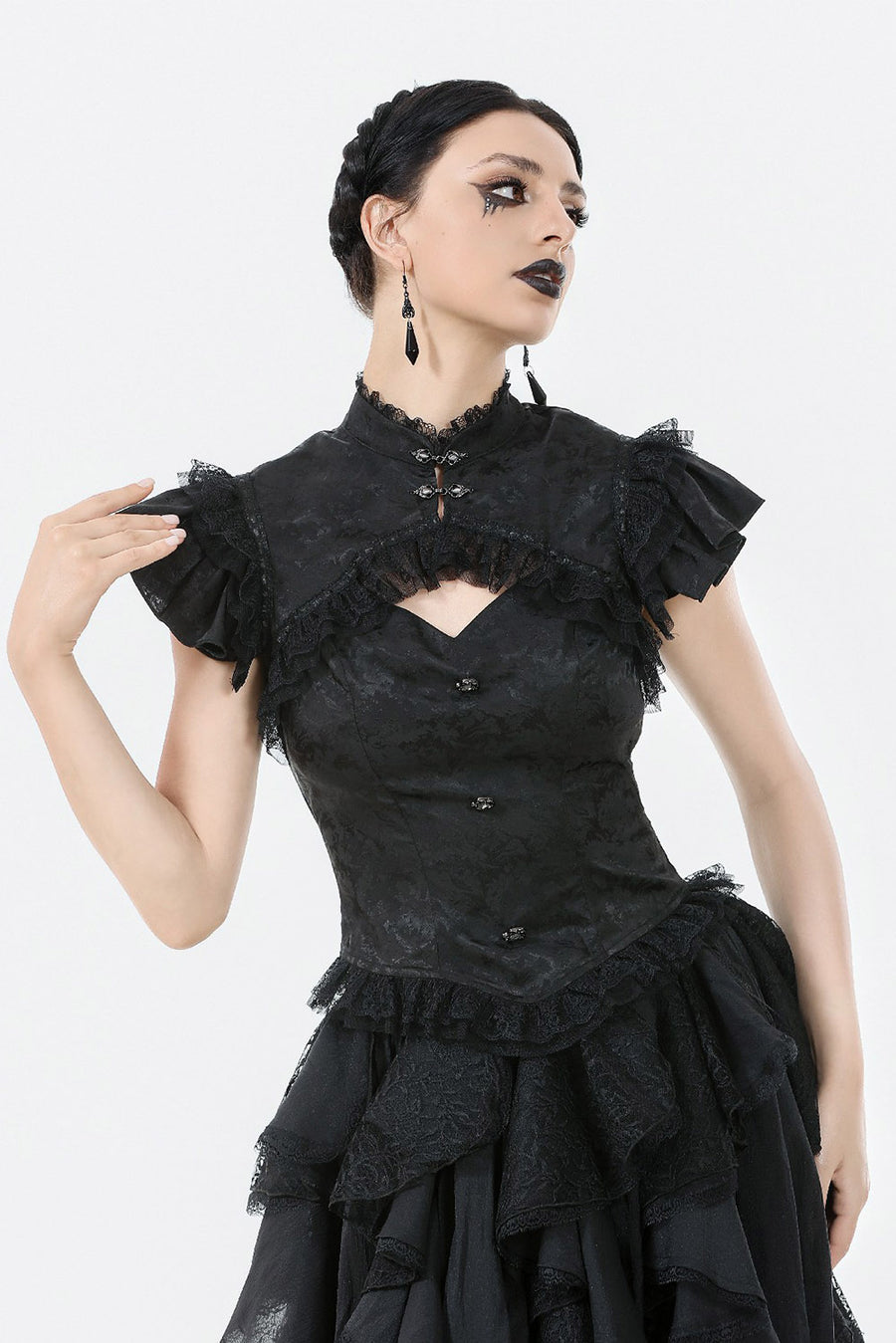 womens keyhole gothic blouse