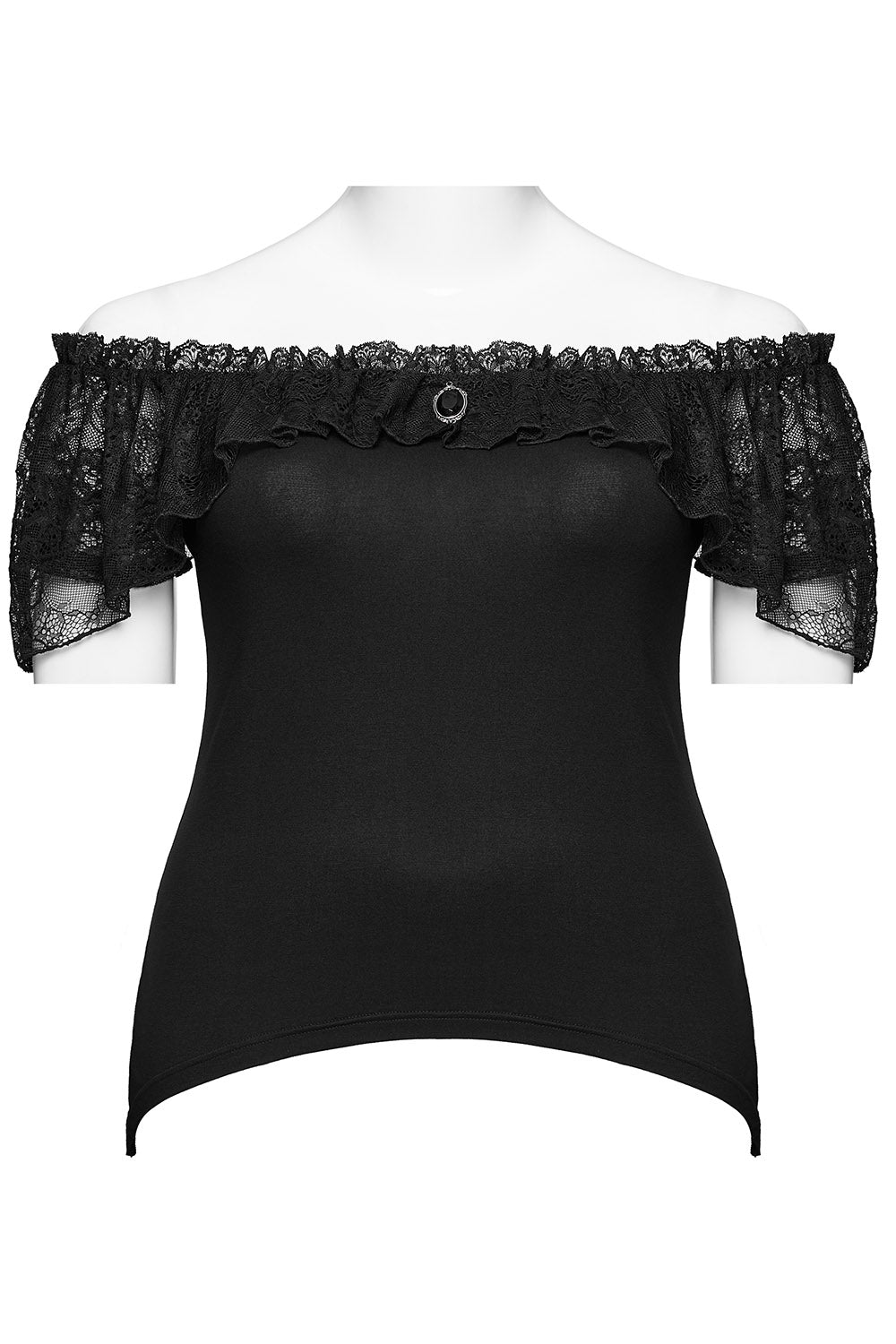 off shoulder plus size gothic top