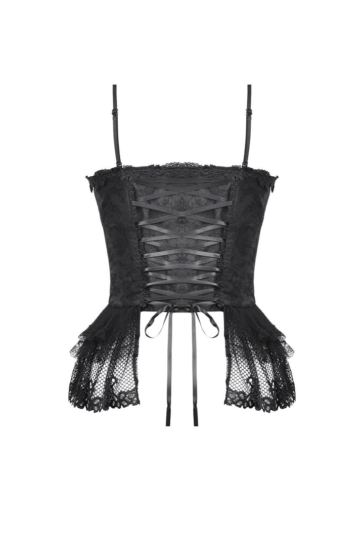 gothic lace up corset top