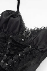 womens vampire goth faux gemstone blouse