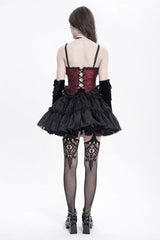 embroidered flower rose pattern corset top 