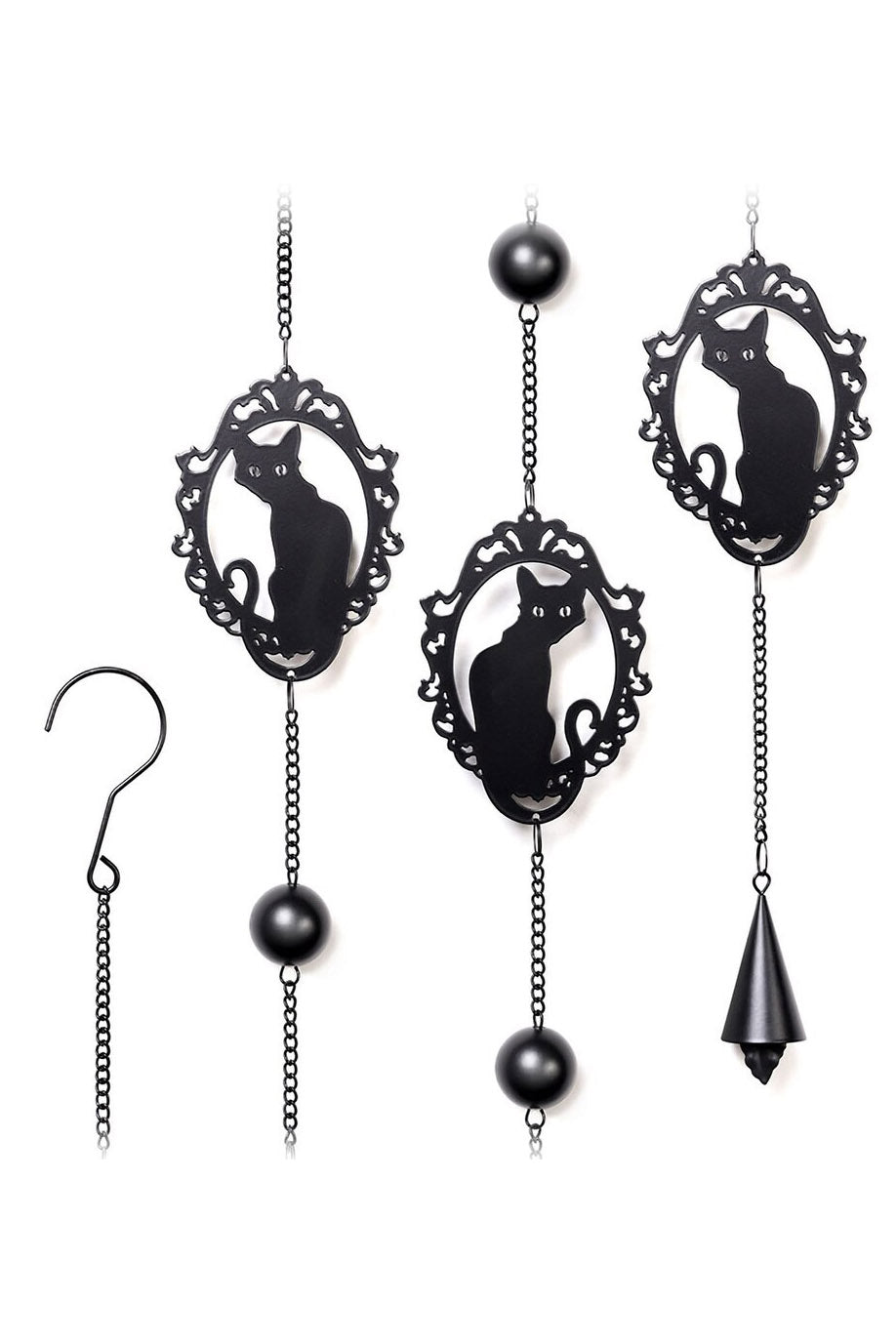 hanging gothic blcak cat alchemy england hanging decoration 