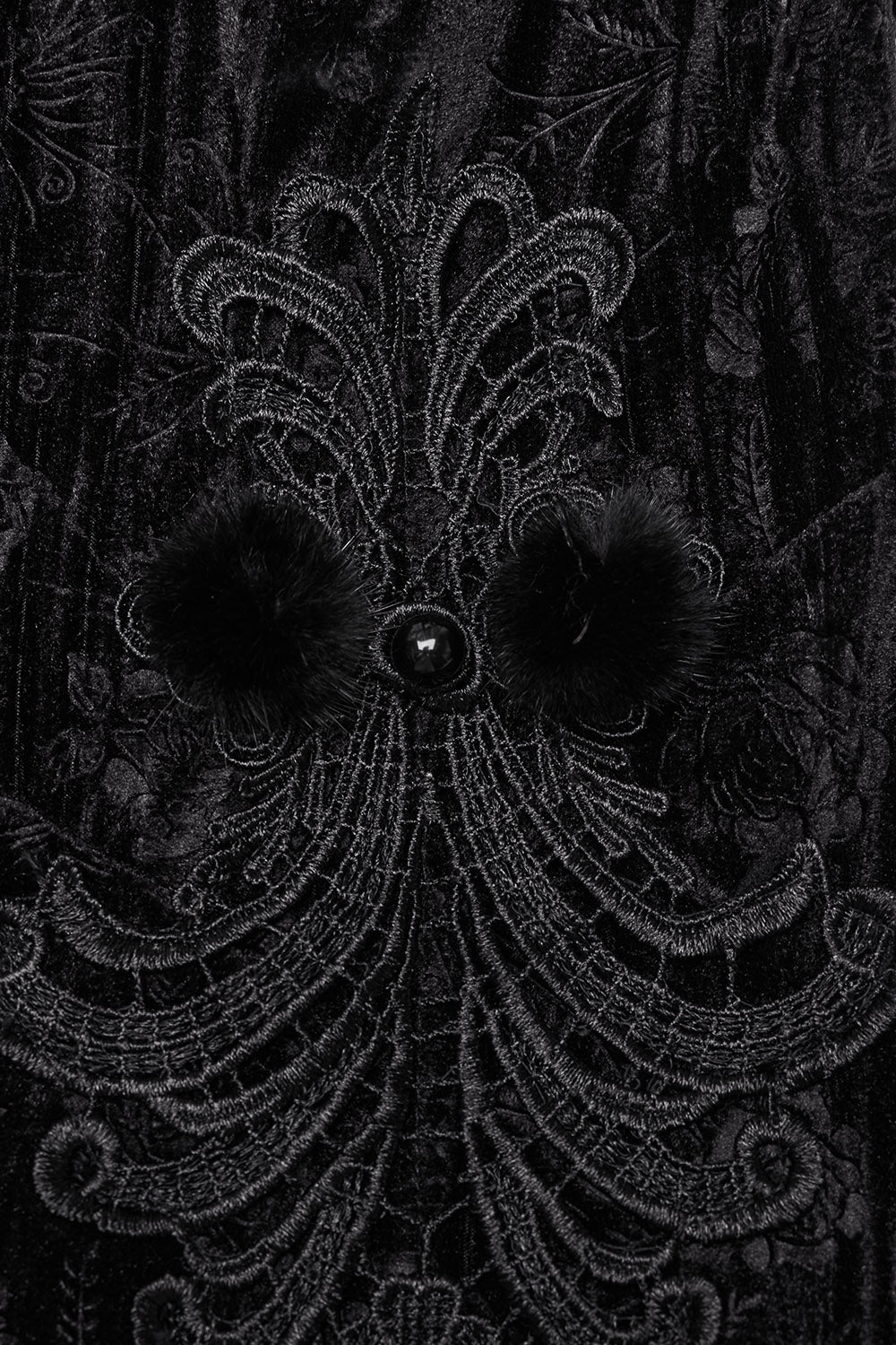 embroidered goth dress