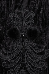 embroidered goth dress