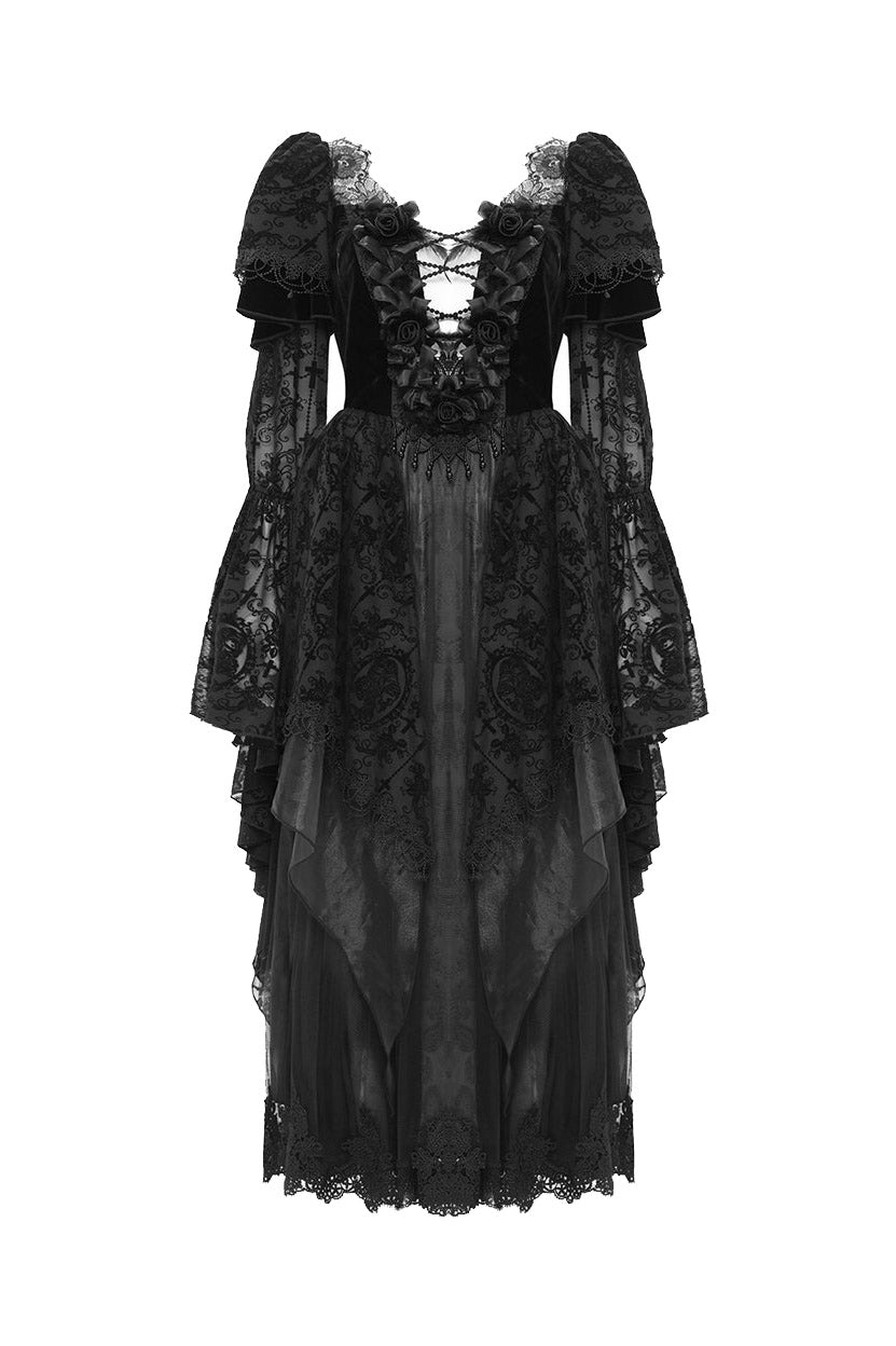 black velvet vampire ball gown