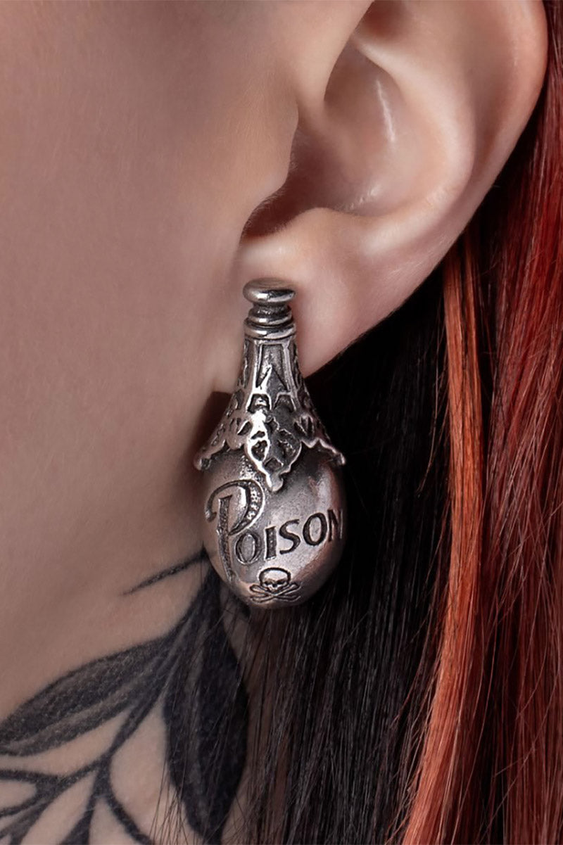 poison bottle earrings