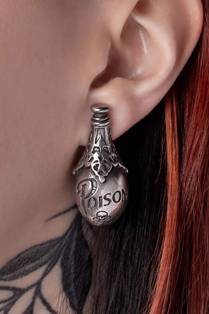 poison bottle earrings