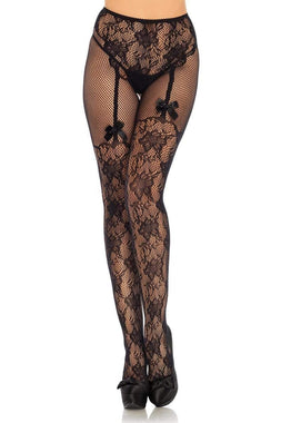 Gothic Garter Crotchless Tights