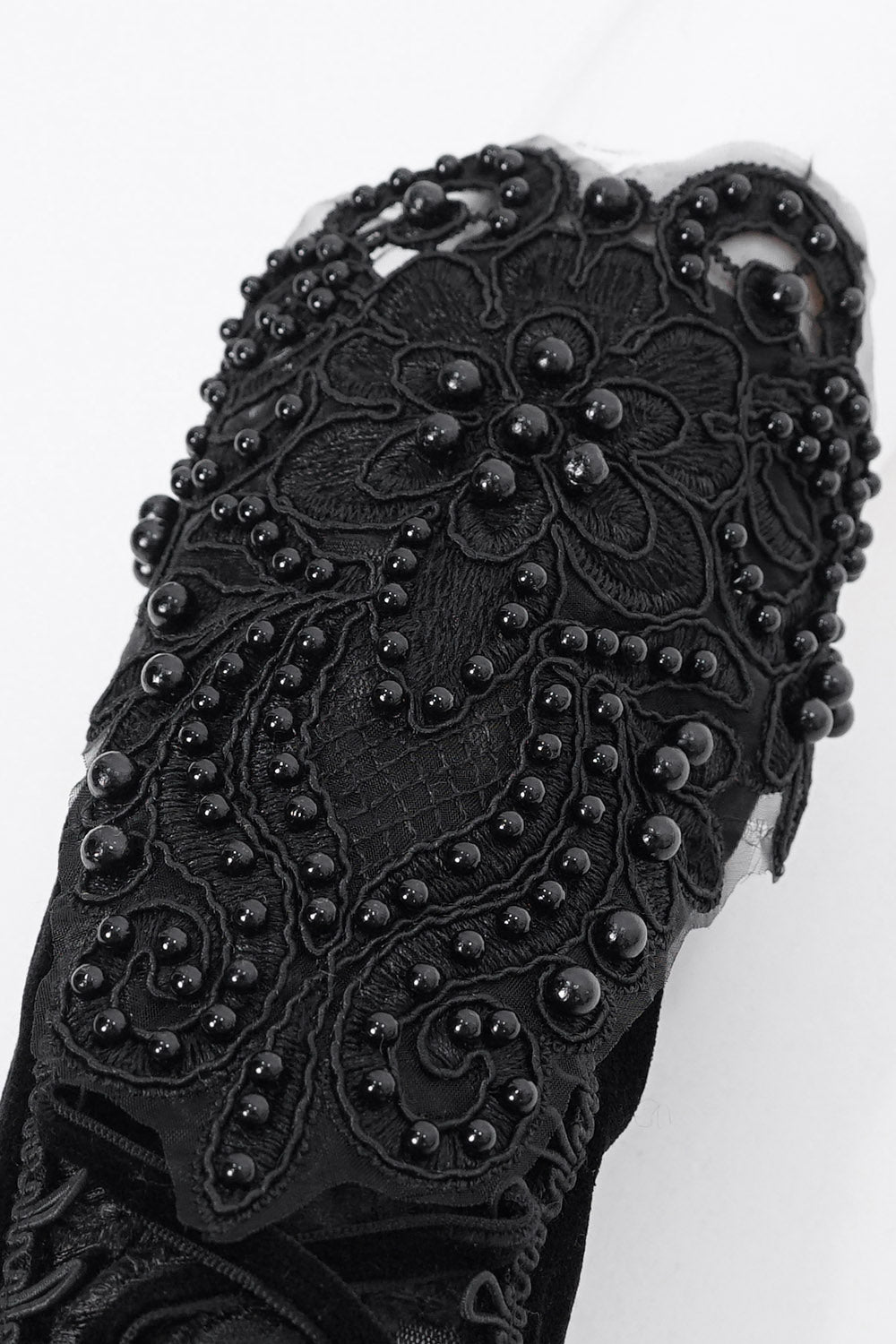 embroidered gothic gloves