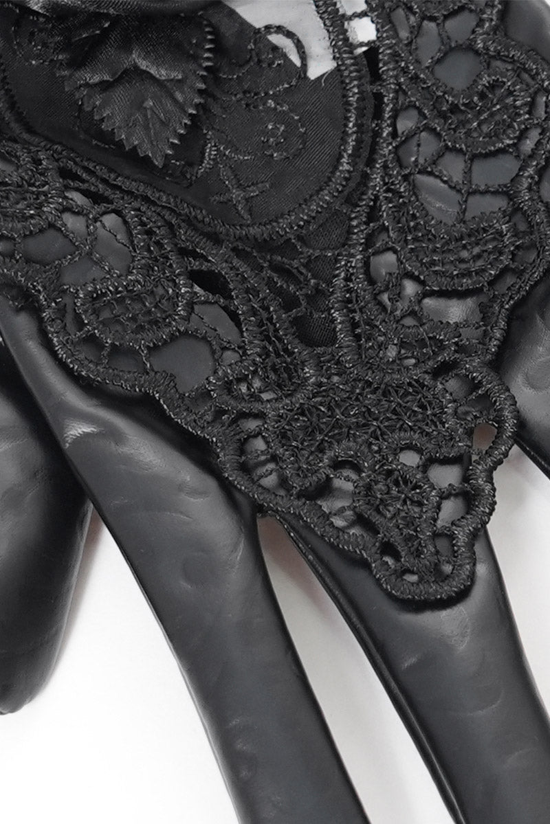 lace embroidered victorian goth gloves