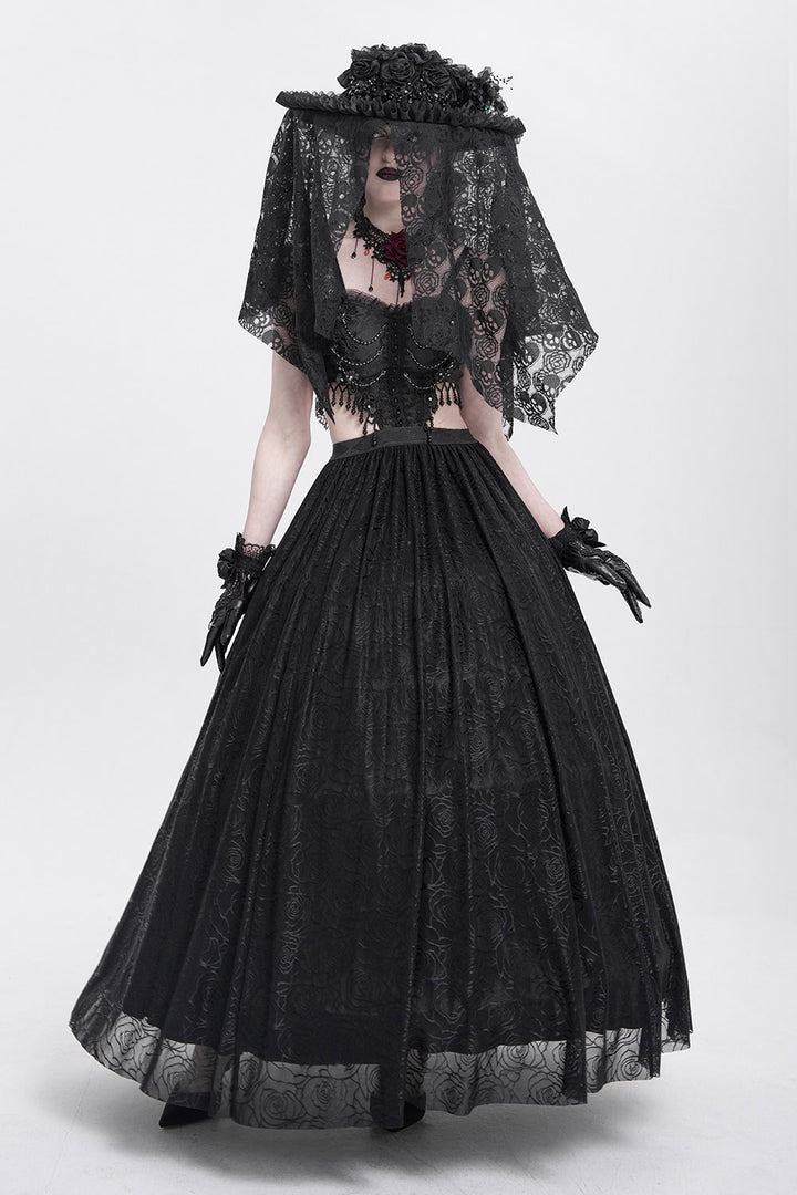 goth wedding hat with veil
