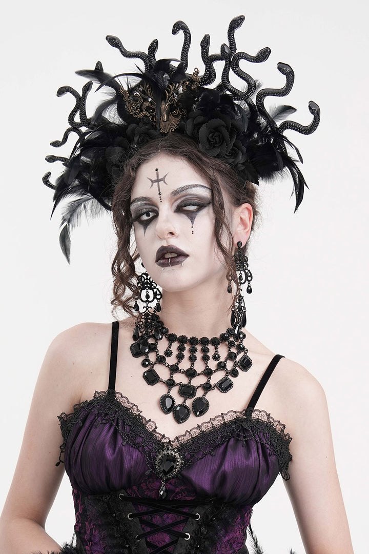 Medusa cosplay headdress with deer charm