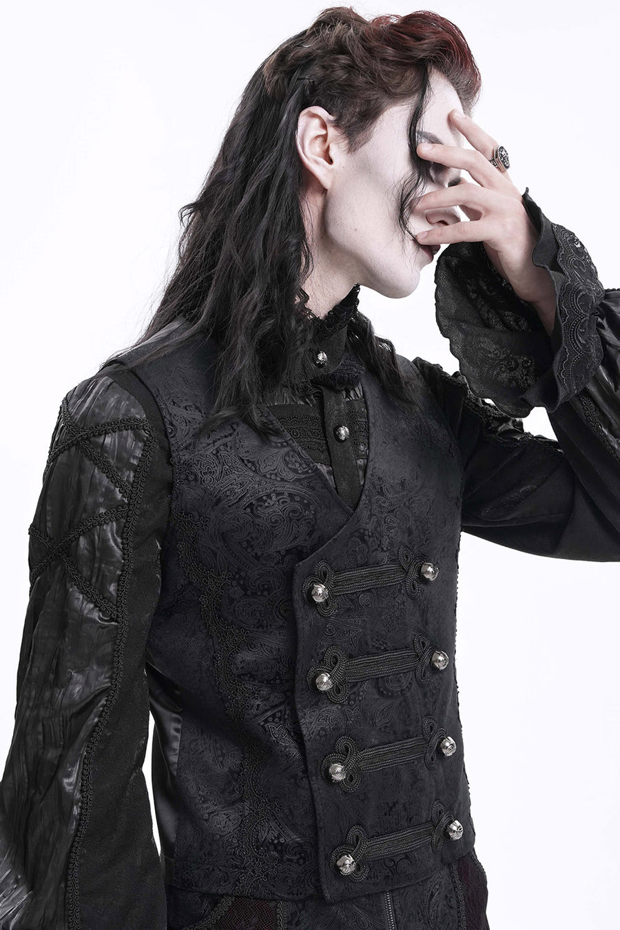 mens victorian gothic damask vest