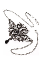 ornate romantic goth baroque crystal necklace 