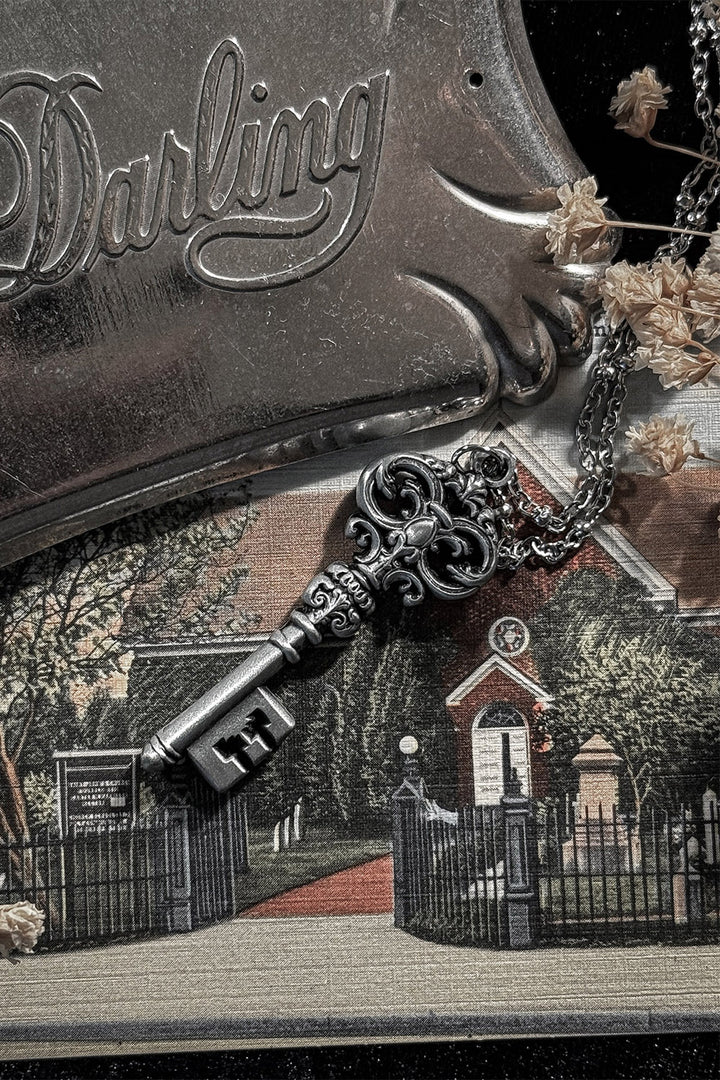 victorian gothic key necklace