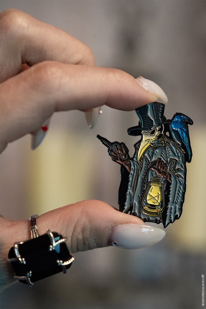 gothic enamel pin