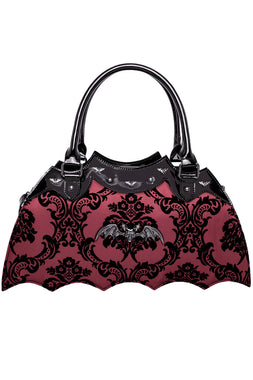 Damask Bat Handbag [RED]