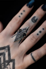 stainless steel goth ring
