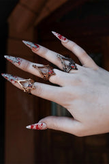 gothic rings with gemstones by lively ghosts 