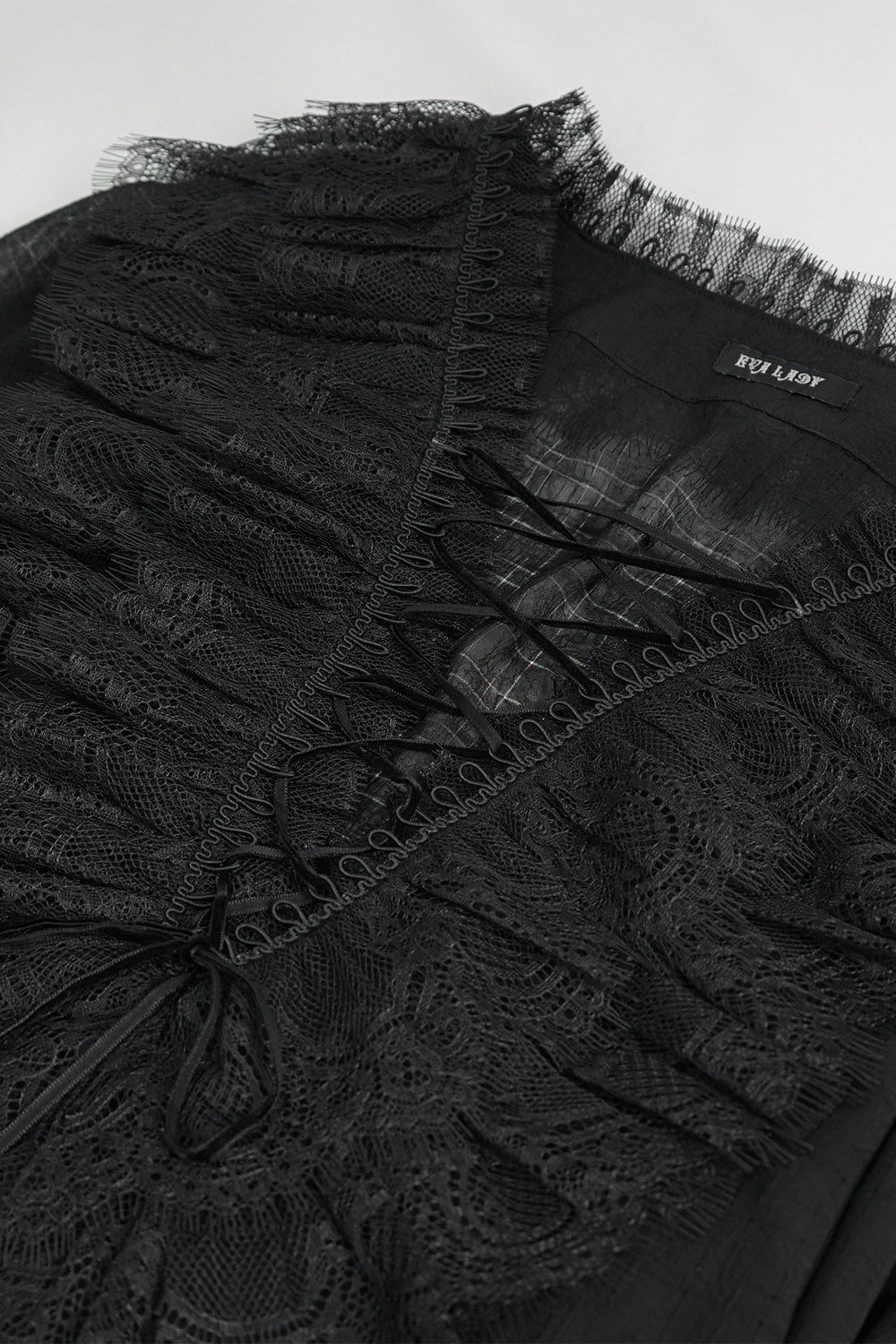 romantic goth lace-up top