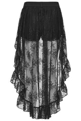 embroidered gothic shorts with attached skirt