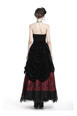 Victorian Goth Bustle Maxi Skirt